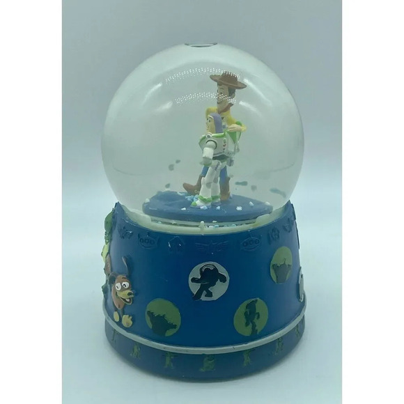 Rare Disney Pixar Toy Story Woody And Buzz Musical Snow Globe Tested Works 6” - Picture 4 of 7